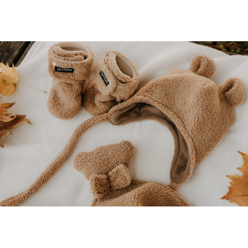 T-TOMI Cap TEDDY Brown (9-12 měsíců)
