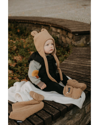 T-TOMI Cap TEDDY Brown (0-3 měsíce)