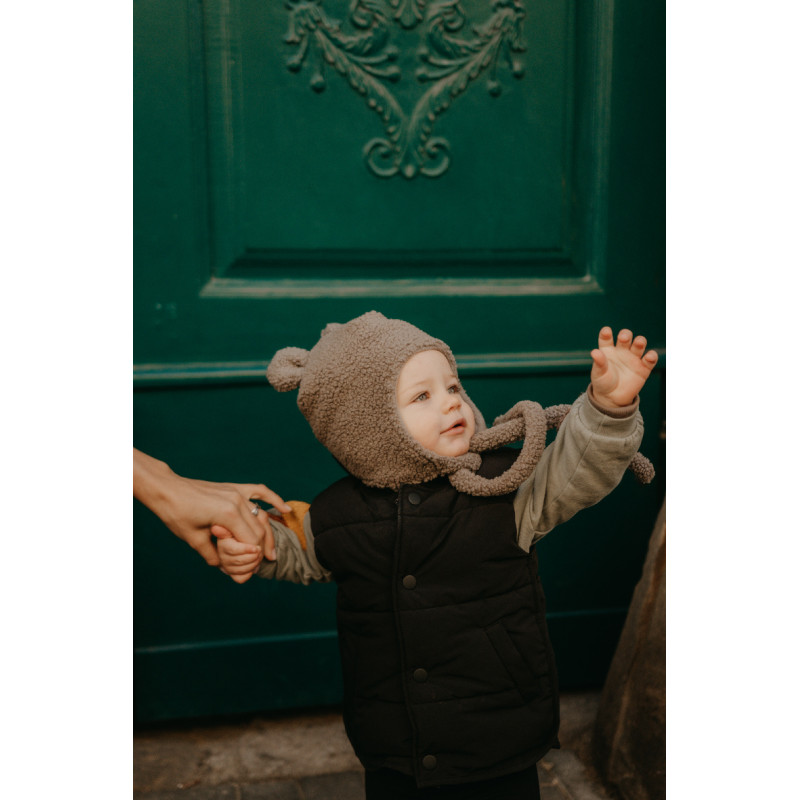 T-TOMI Cap TEDDY Grey (9-12 měsíců)