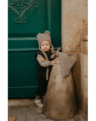 T-TOMI Cap TEDDY Grey (3-6 měsíců)