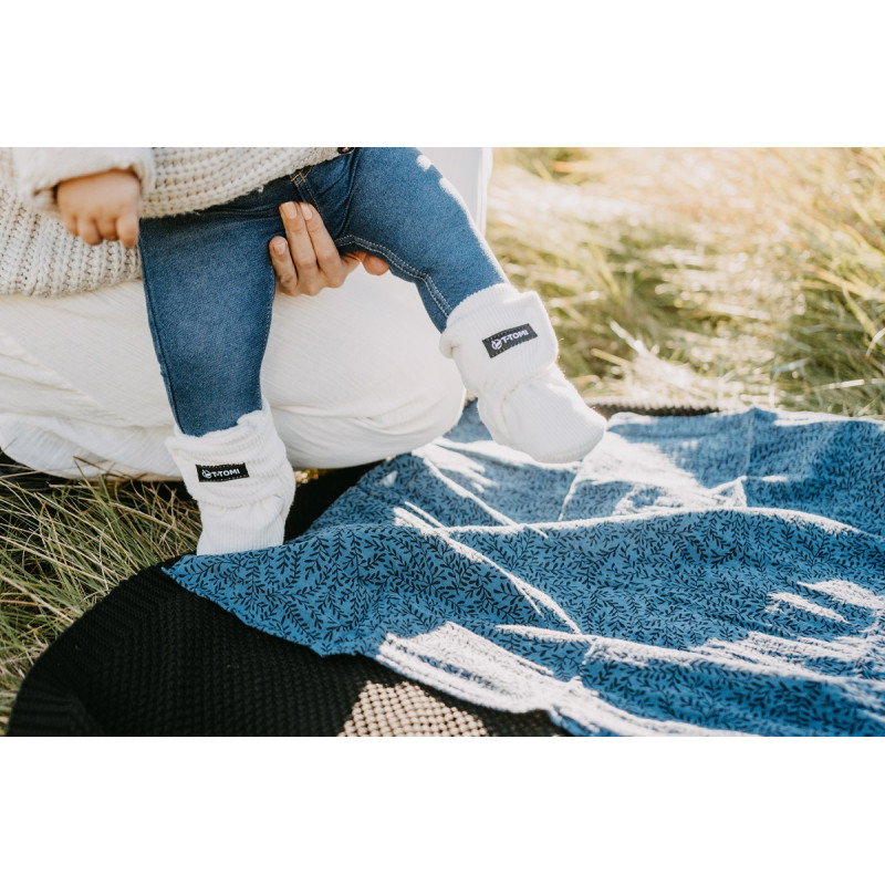 T-TOMI Capáčky Cream (0-3 měsíce) WARM