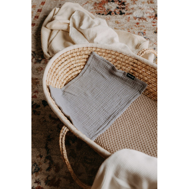 T-TOMI BIO Mušelínová plena pod hlavičku Grey