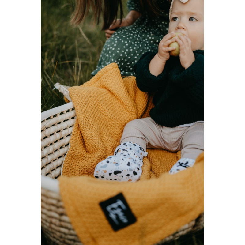 T-TOMI Pletená deka WARM Petrol blue