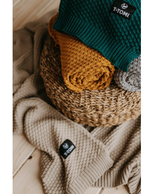 T-TOMI Pletená deka Sand