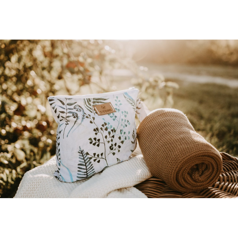 T-TOMI Pletená deka Dark grey waves