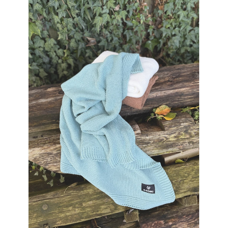 T-TOMI Pletená deka Mustard waves