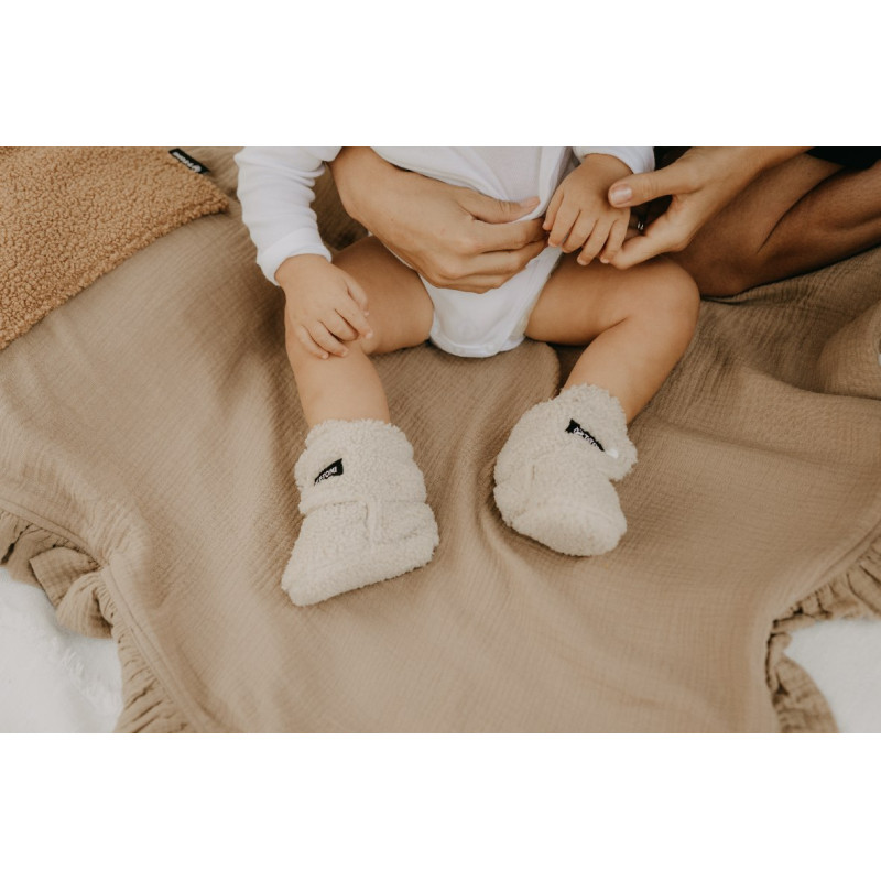 T-TOMI Capáčky TEDDY Cream (3-6 měsíců) WARM