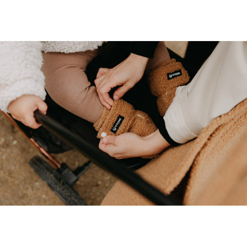 T-TOMI Capáčky TEDDY Grey (6-9 měsíců) WARM