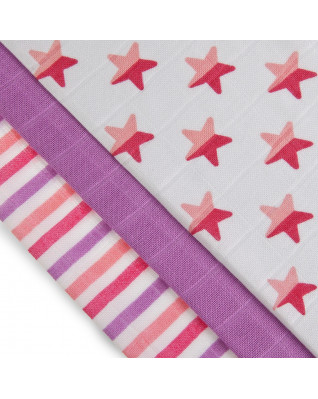 T-TOMI BIO Bambusové pleny Pink stars