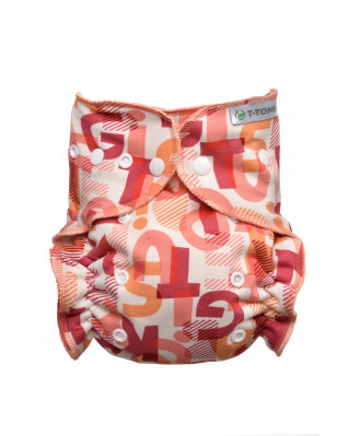 T-TOMI Kalhotková plena - přebalovací set patentky Pink Alphabet  