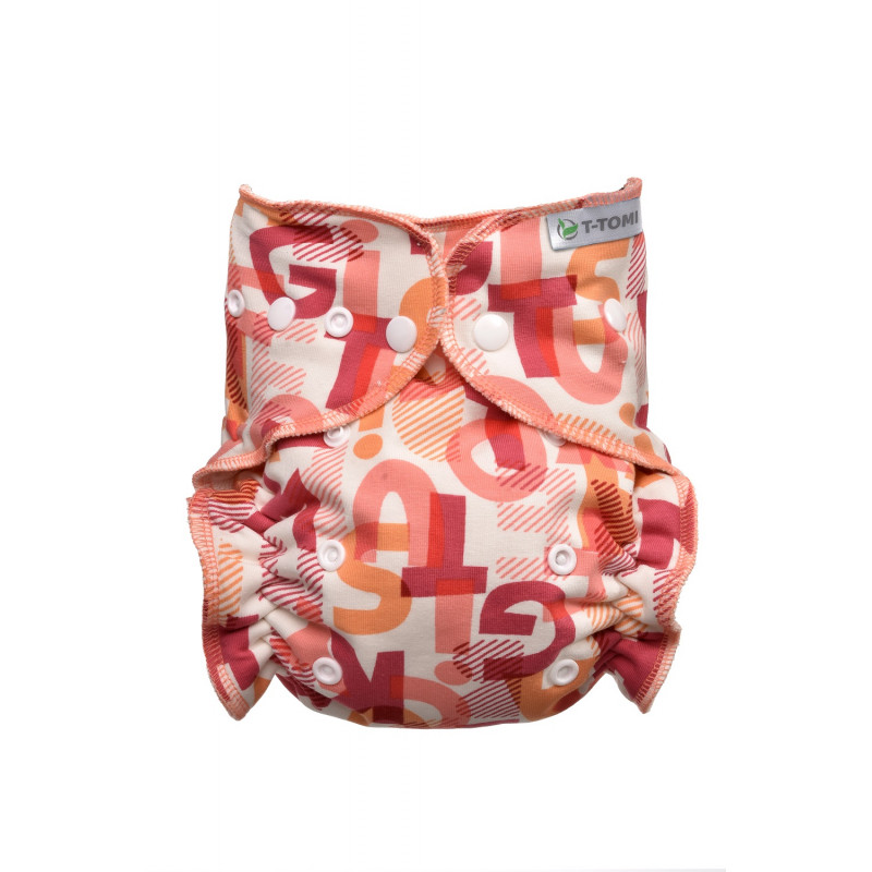 T-TOMI Kalhotková plena - přebalovací set patentky Pink Alphabet  