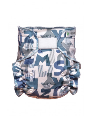 T-TOMI Kalhotková plena - přebalovací set suchý zip Green Alphabet  