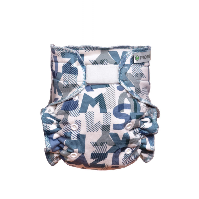 T-TOMI Kalhotková plena - přebalovací set suchý zip Green Alphabet  