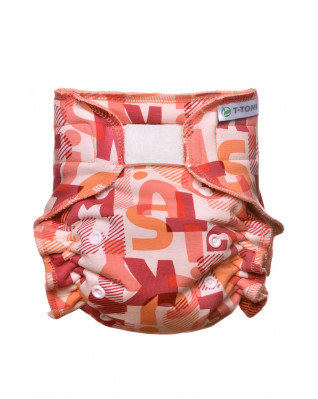 T-TOMI Kalhotková plena - přebalovací set suchý zip Pink Alphabet 