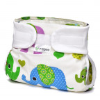 T-TOMI Ortopedické abdukční kalhotky - suchý zip Green elephants (3-6kg)