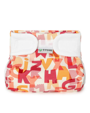 T-TOMI Ortopedické abdukční kalhotky - suchý zip Pink alphabet (5-9kg)