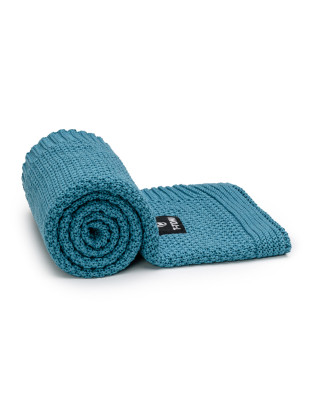 T-TOMI Pletená deka Petrol blue