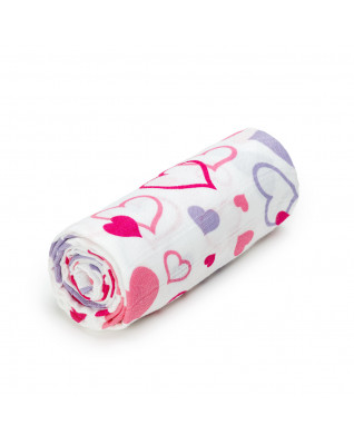 T-TOMI BIO Velká bambusová osuška Hearts